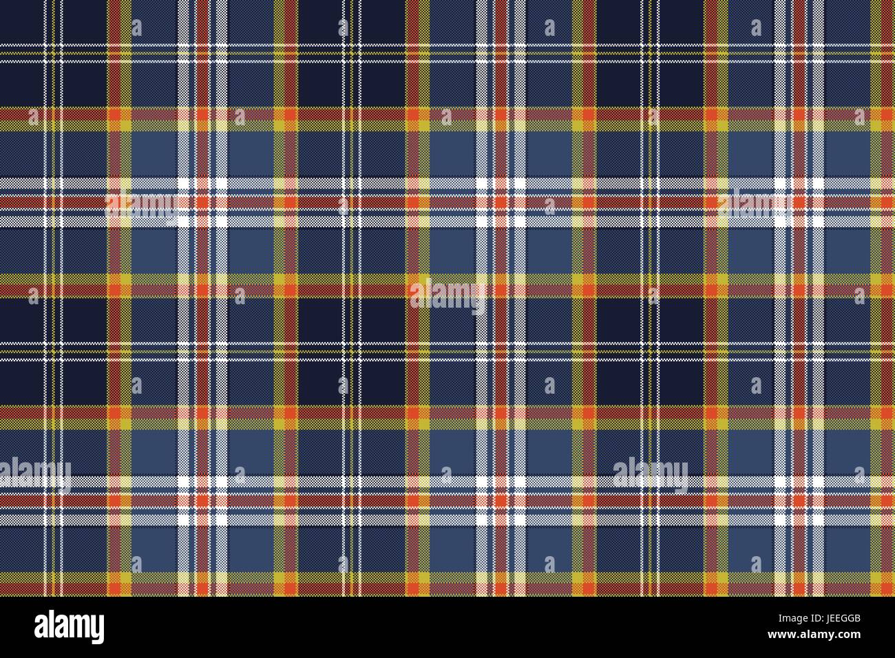 Color check plaid seamless fabric texture. Vector illustration Stock ...