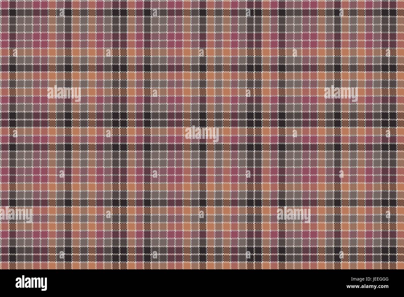 Mosaic Check Plaid Pixel Fabric Texture Seamless Pattern Flat Design Vector Illustration Stock 4253