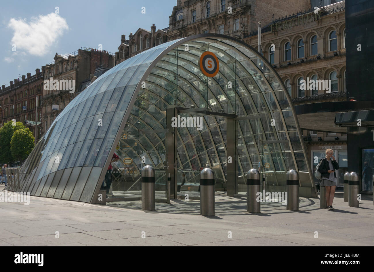St Enoch subway entrance,St Enoch Square,Glasgow, Scotland, United Kingdom, Stock Photo