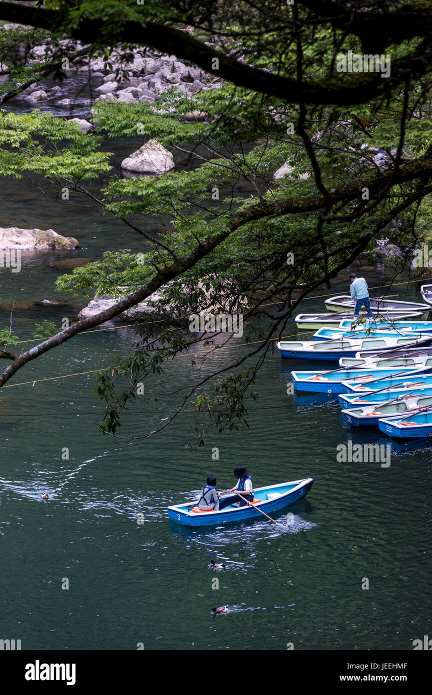 Boating in Takachiho Kyushu,Japan Stock Photo Alamy