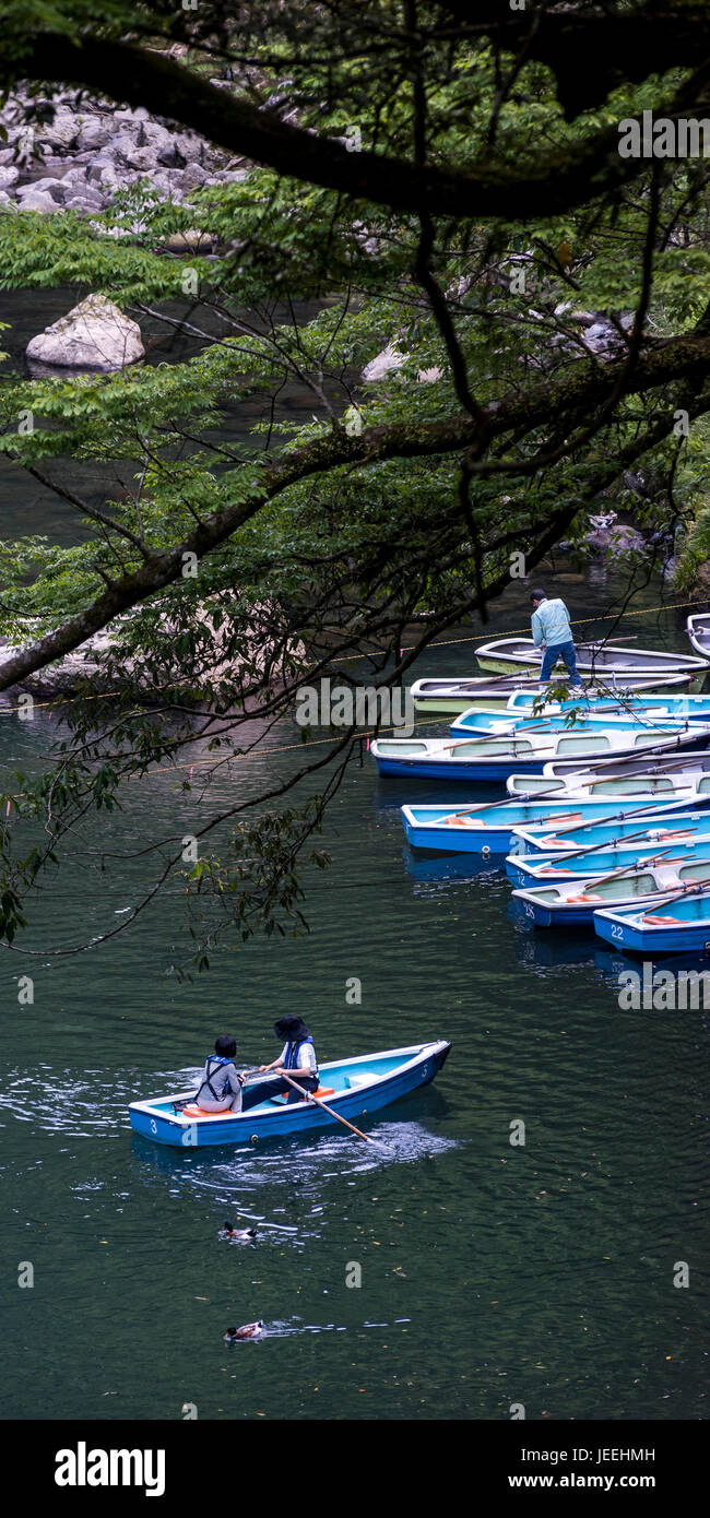 Boating in Takachiho Kyushu,Japan Stock Photo Alamy
