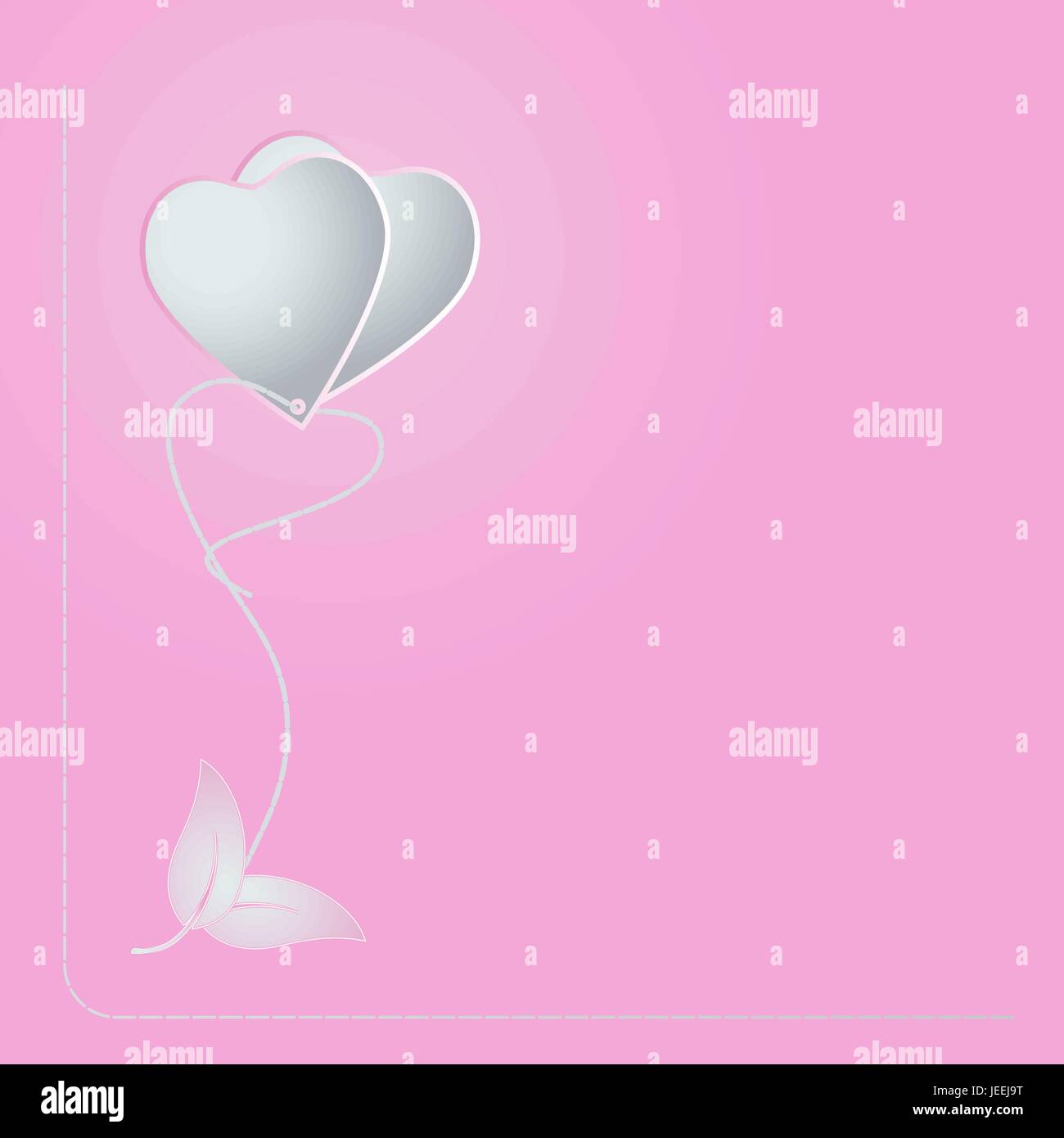 Heart style paper cut on pink color background Stock Vector Image & Art ...