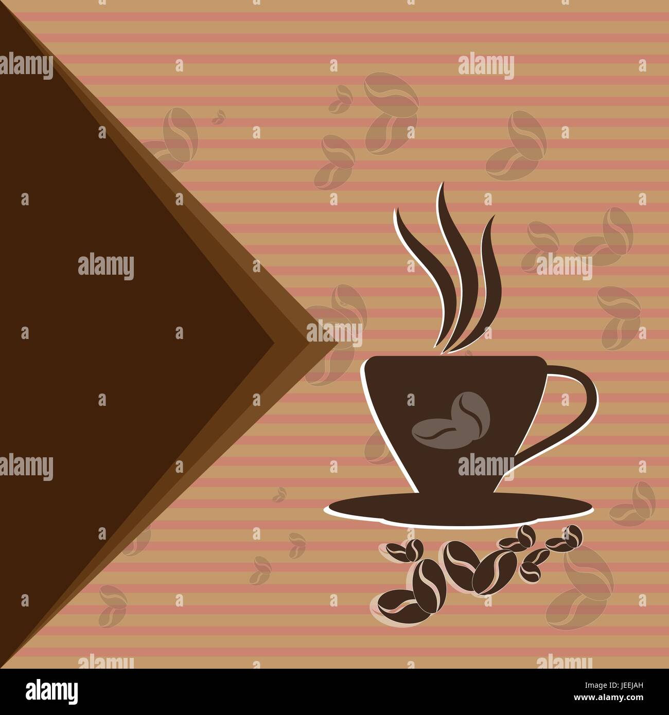 Card Themes Coffee Cup Of Coffee Banner Background Stock Vector