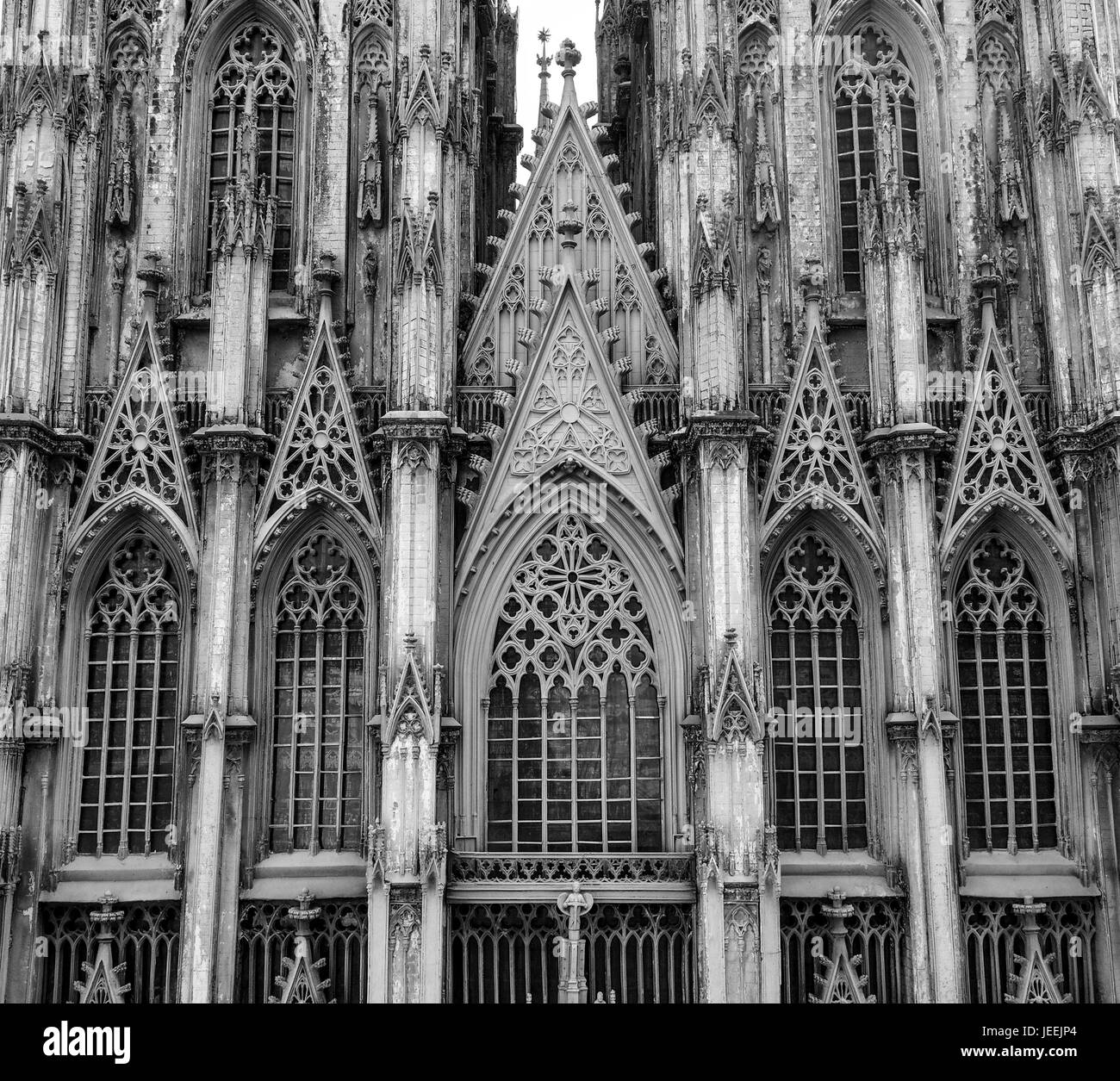 Cologne cathedral, majestic interior iin Gothic style, vintage engraving  Stock Photo - Alamy