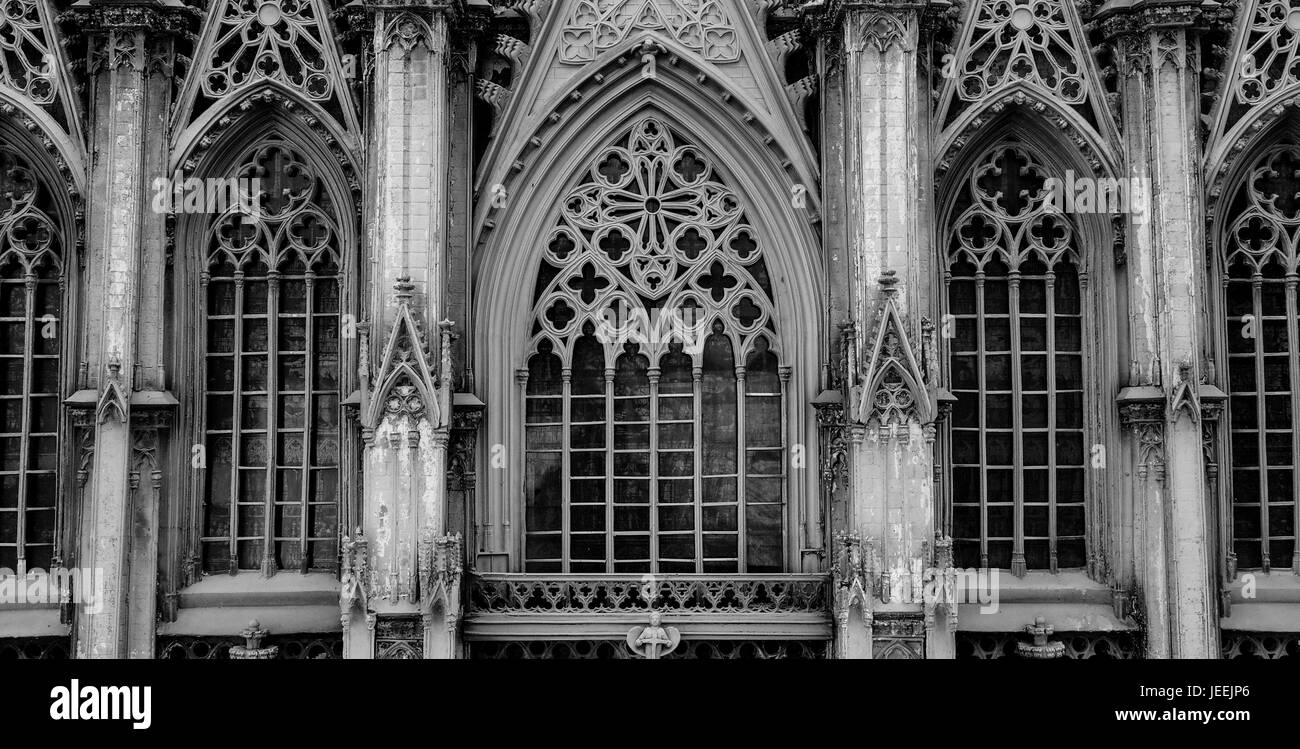 Window of Cologne cathedral in Cologne, Germany Stock Photo