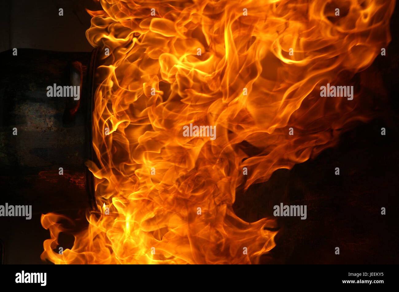 cooking fire, chip pan on fire Stock Photo Alamy