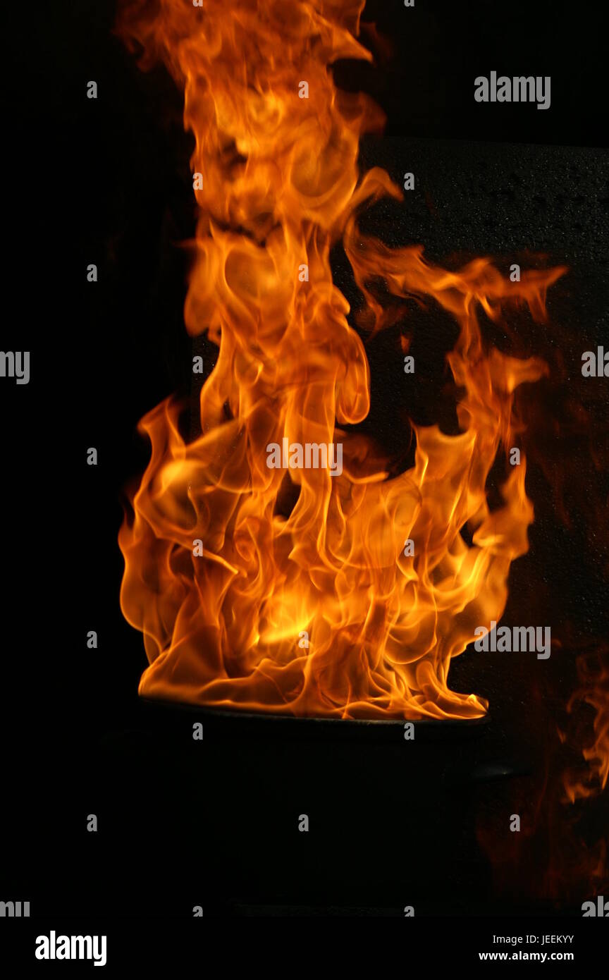 cooking fire, chip pan on fire Stock Photo Alamy