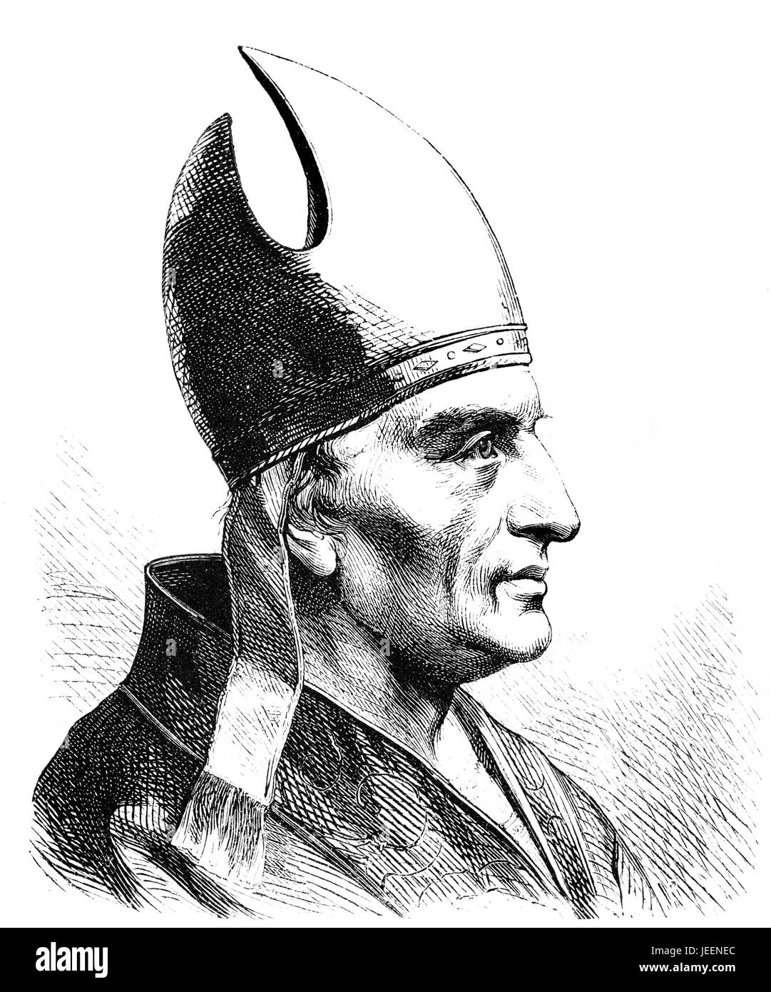 Pope Gelasius I, Pope from 1 March 492 to his death in 496 Stock Photo