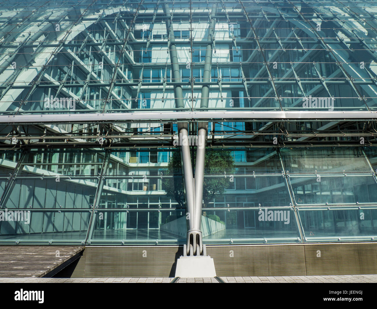 Office Building 'Berliner Bogen' in Hamburg, Germany. Stock Photo