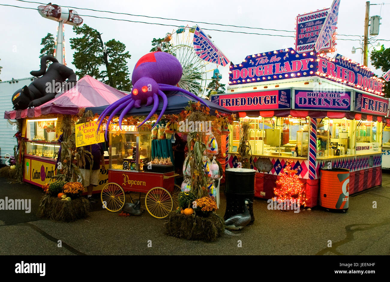The food concessions at the Fryeburg Fair, Maine,USA Stock Photo