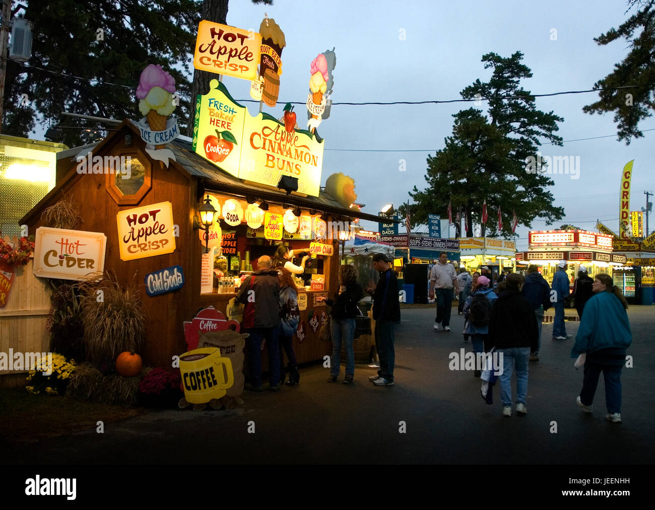 The food concessions at the Fryeburg Fair, Maine,USA Stock Photo