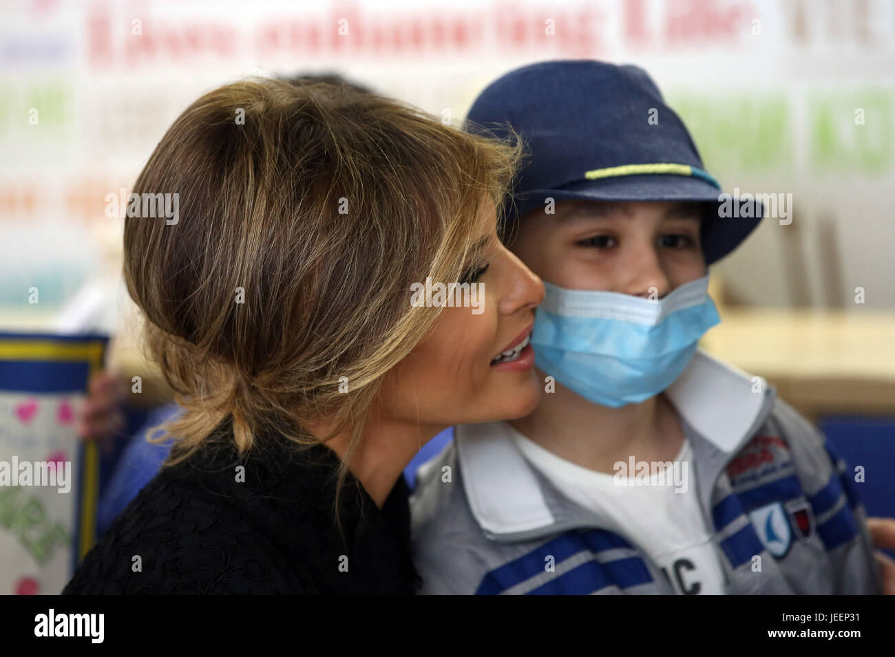 U.S. First Lady Melania Trump visits the Pediatric Hospital Bambin Gesu in  Vatican City Featuring: Melania Trump Where: Rome, Italy When: 24 May 2017  Credit: IPA/WENN.com **Only available for publication in UK,