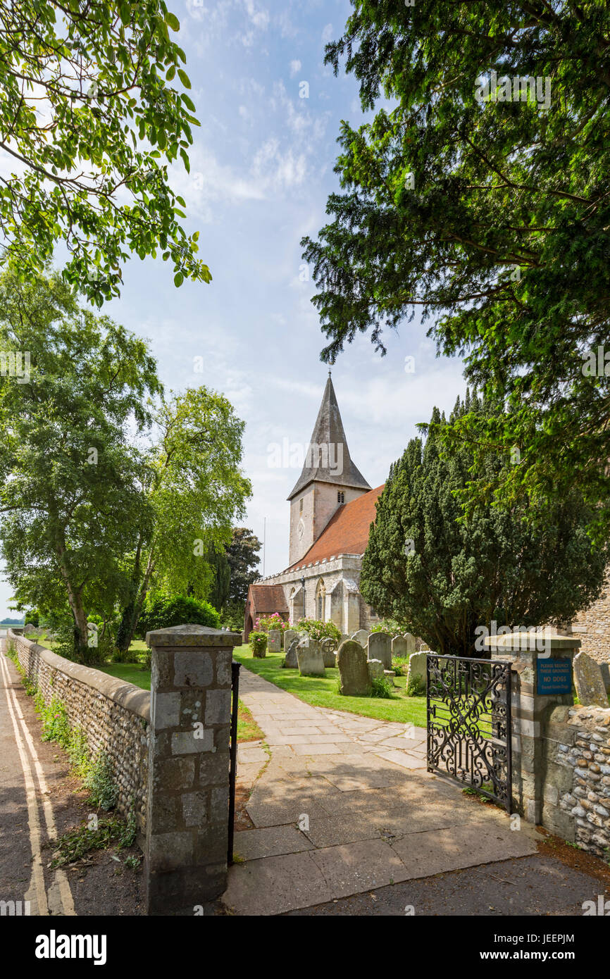 Holy Trinity Church in The attractive coastal village of Bosham, West Sussex, England, UK Stock Photo
