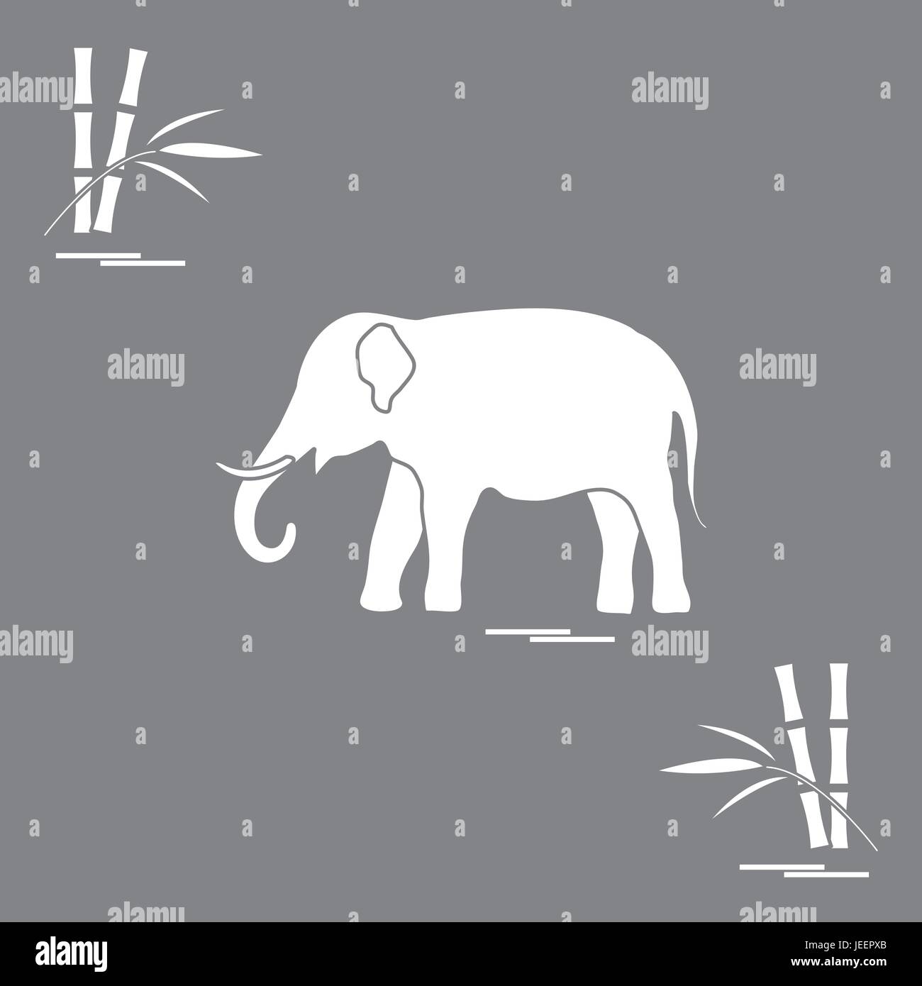 Icono plano silueta elefante en círculo color gris Stock Illustration |  Adobe Stock, image size:1300x1390