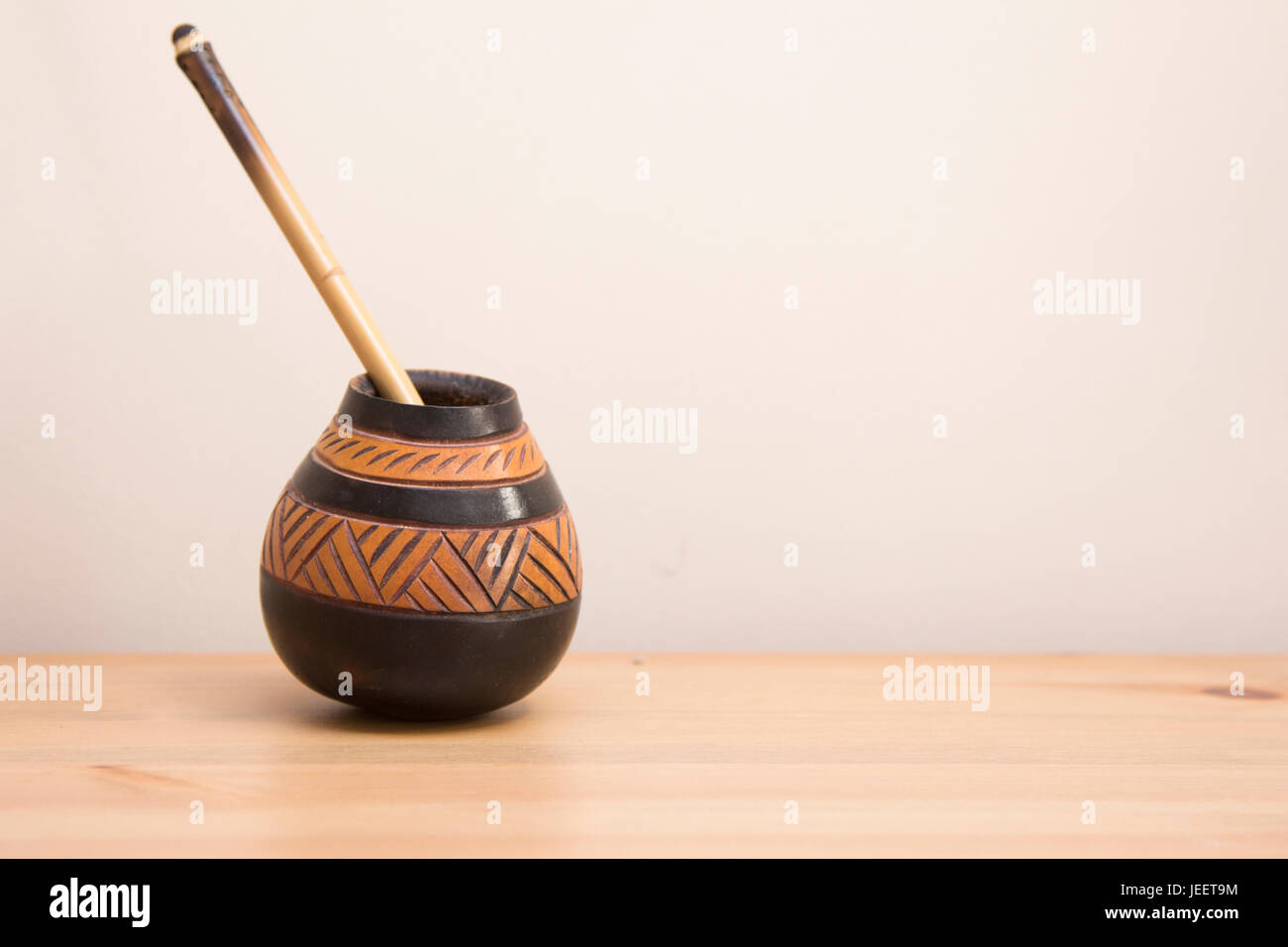 Wooden gourd Stock Photo