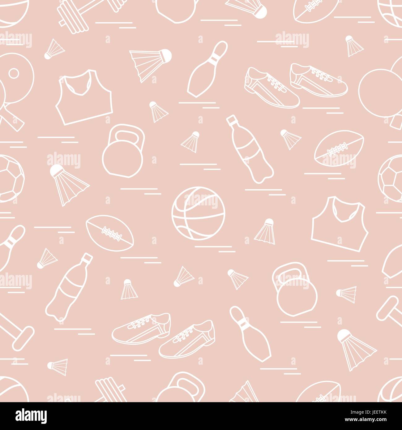 Seamless pattern on the sports theme. Vector illustration sports and ...