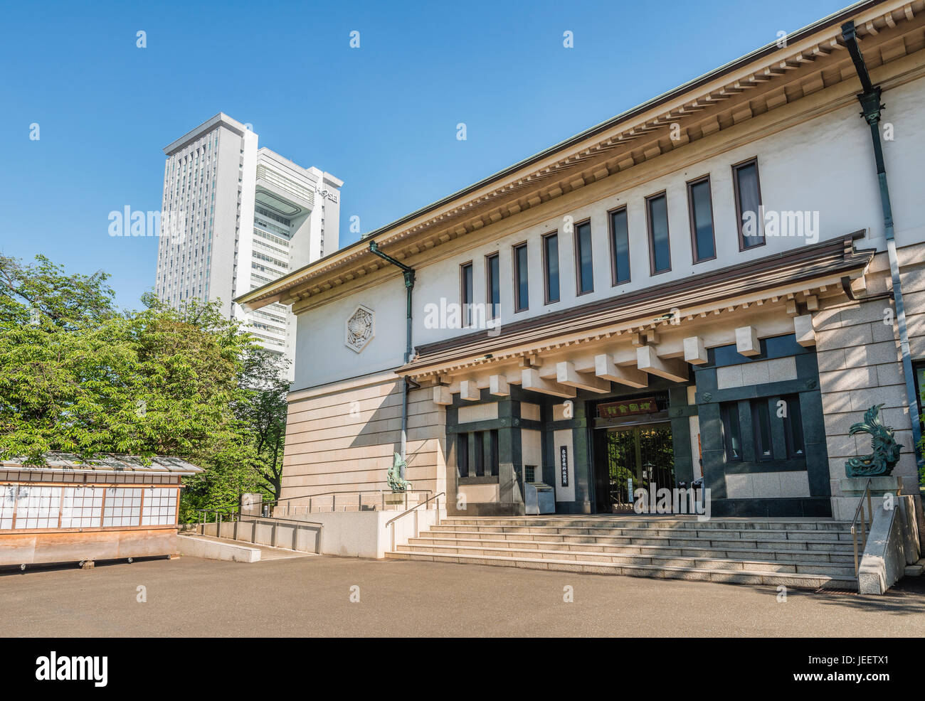 Yūshūkan is a Japanese military and war museum located within Yasukuni Shrine in Chiyoda, Tokyo, Japan. Stock Photo