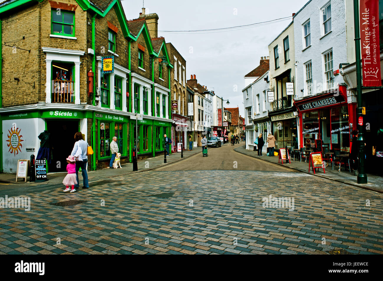 Palace Street and Kings Mile Canterbury Kent Stock Photo - Alamy