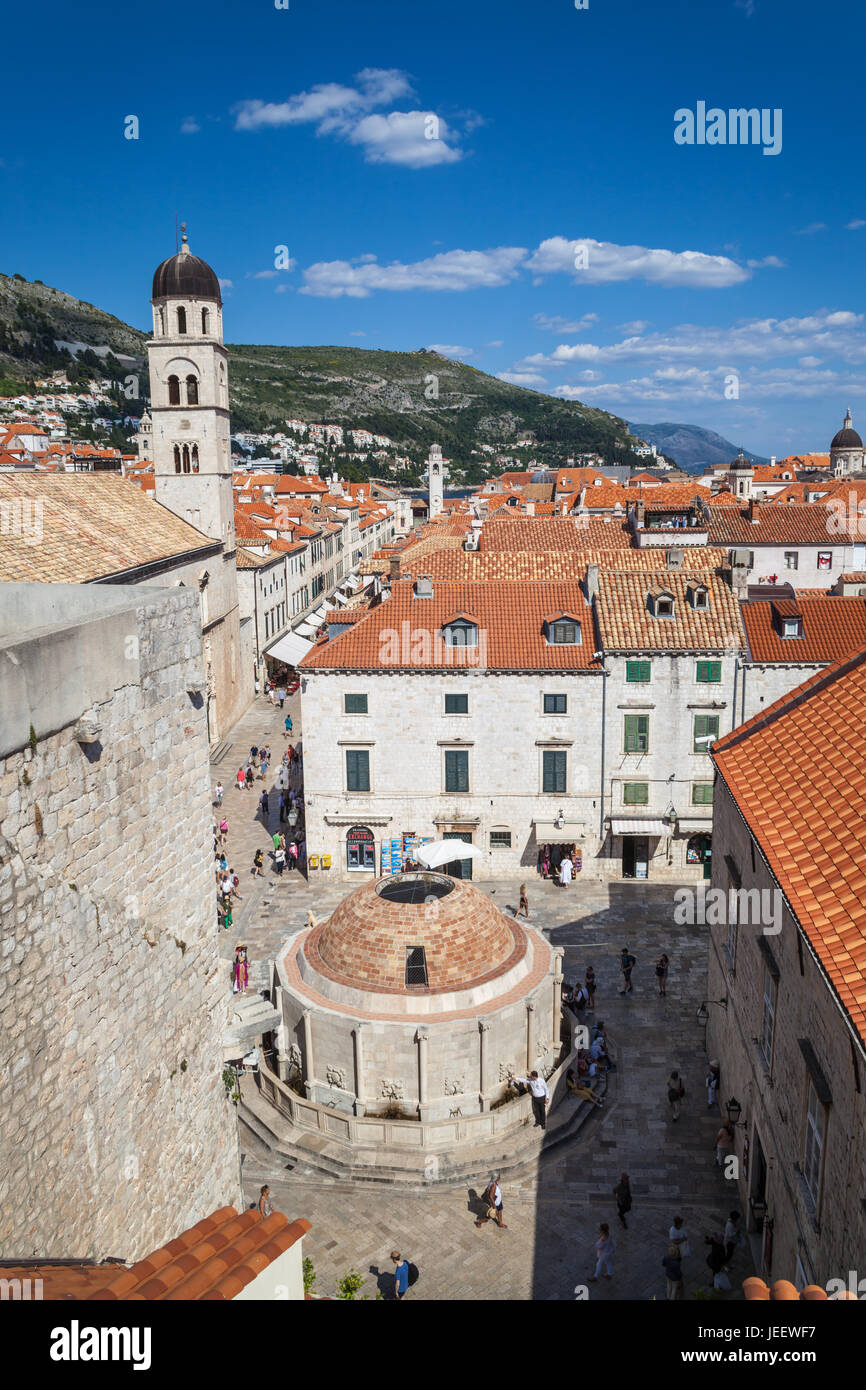 view over the old town of dubrovnik Stock Photo