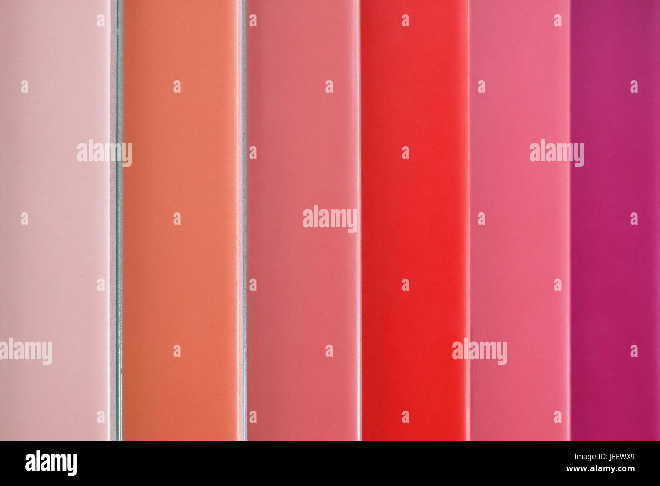 color samples , different colored tiles  - red, orange, Stock Photo