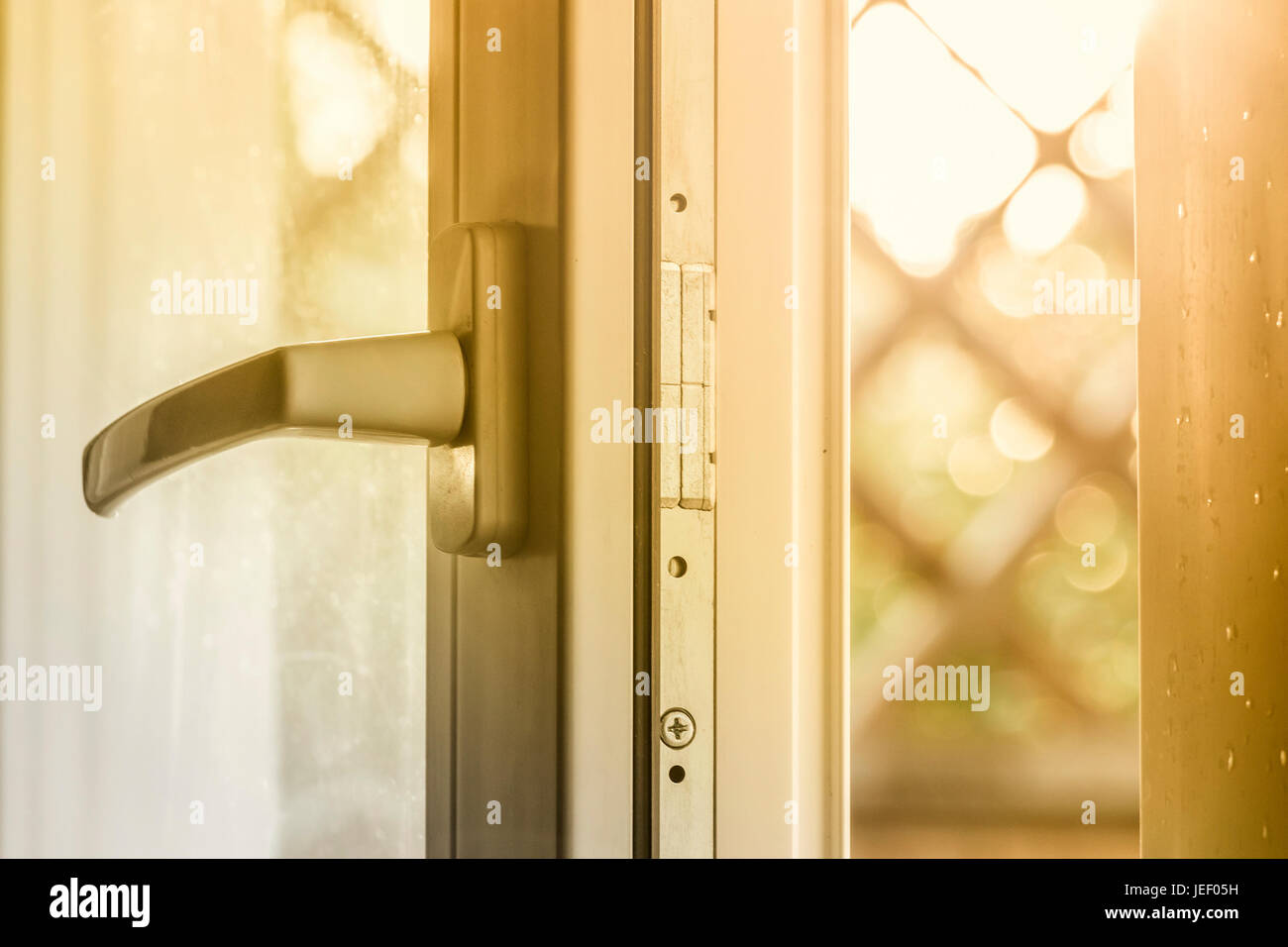 Evening sunlight penetrates through the open window Stock Photo - Alamy