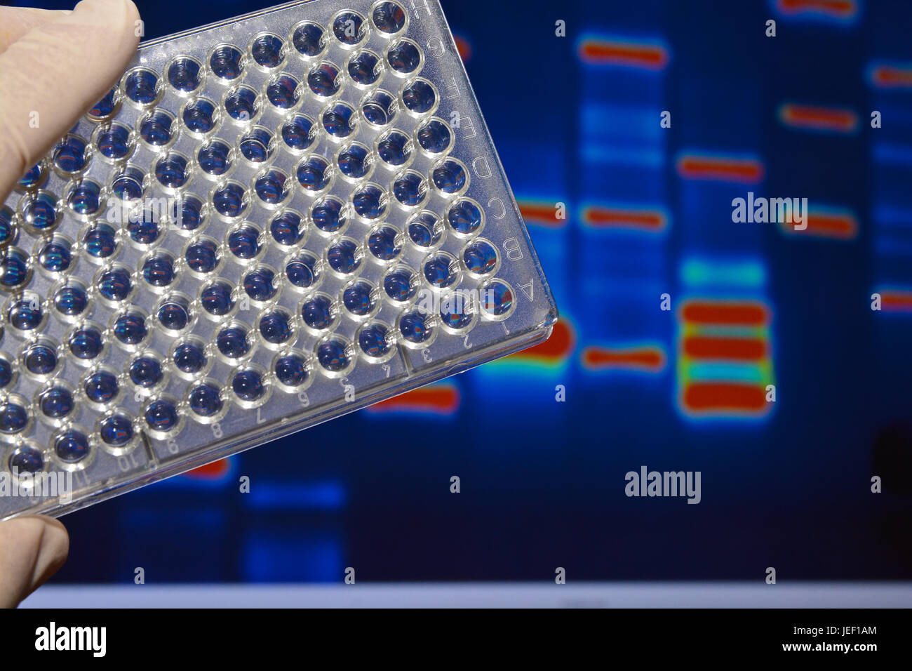 DNA testing in genetic laboratories. Biological scientific equipment ...