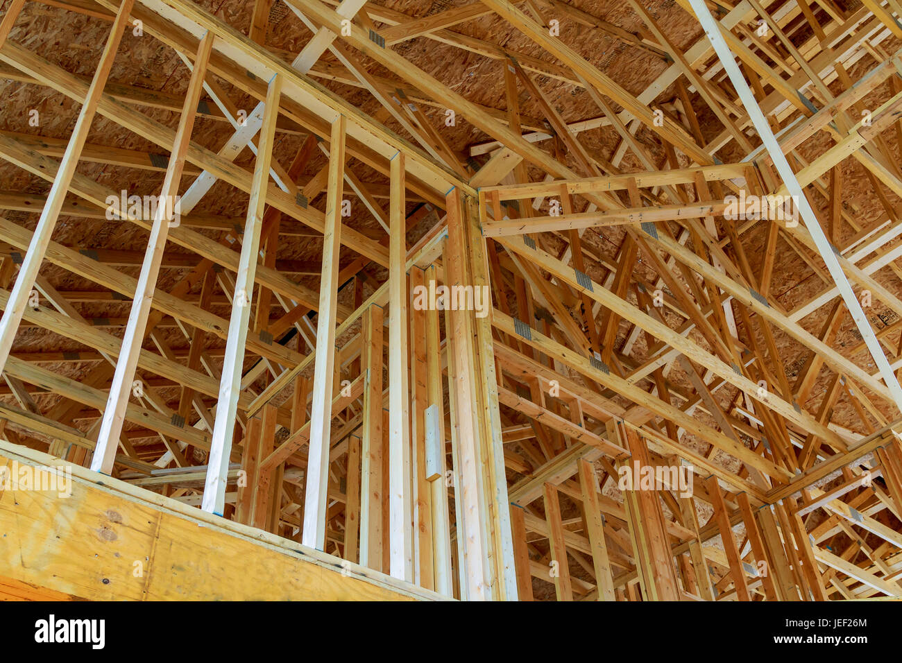 A new stick built home under construction Stock Photo Alamy