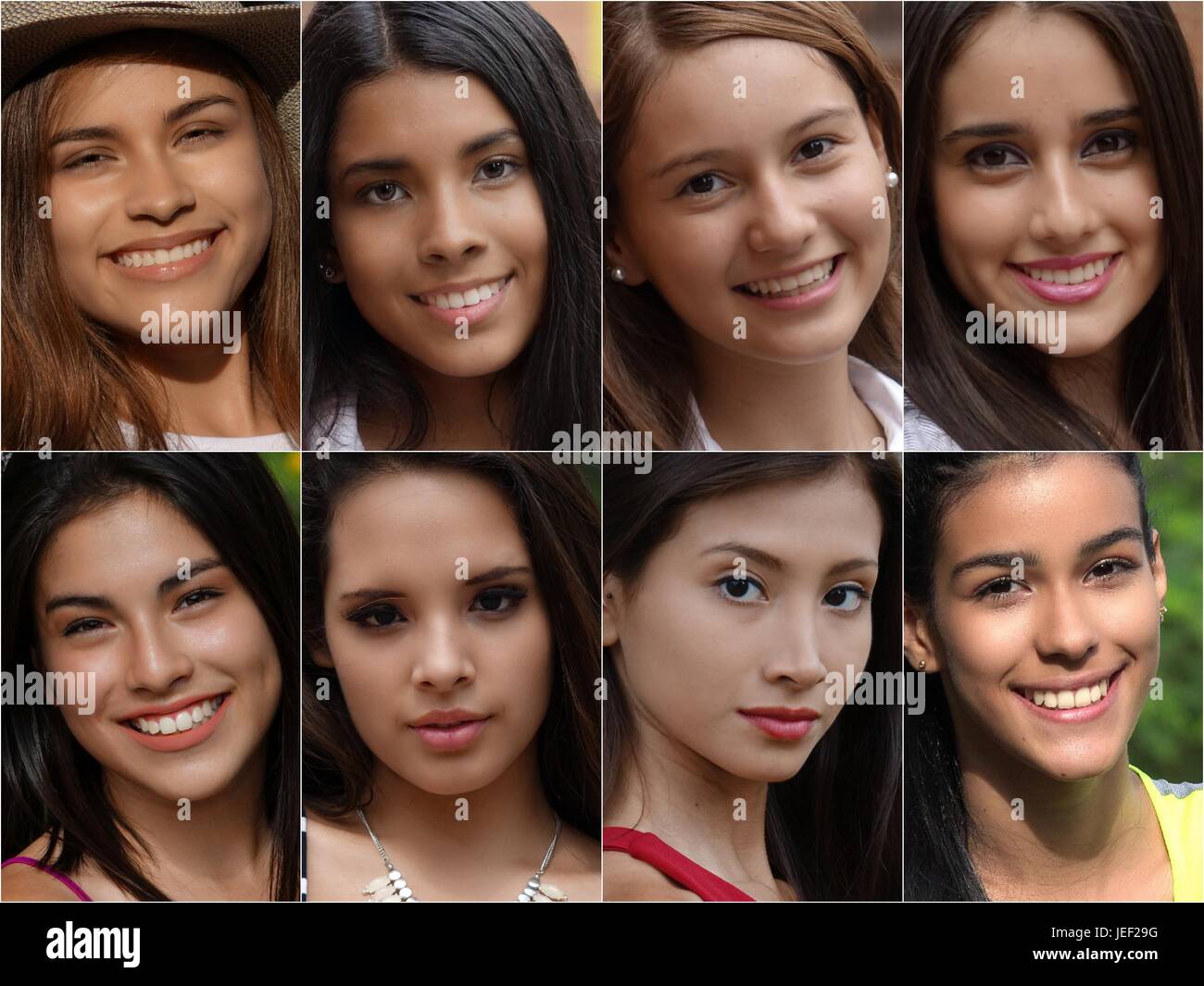 Pretty Female Faces Collage.Jpg Stock Photo - Alamy