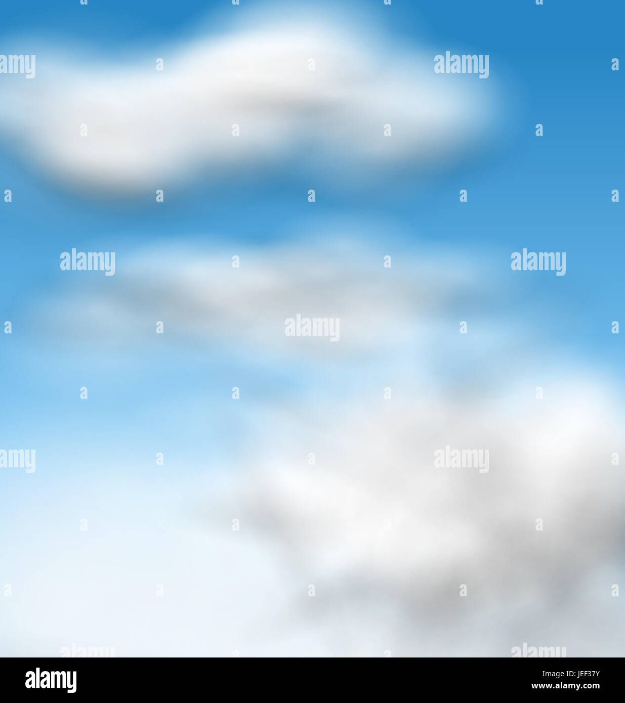 Illustration Background Blue Sky Fluffy Clouds Stock Photo - Alamy