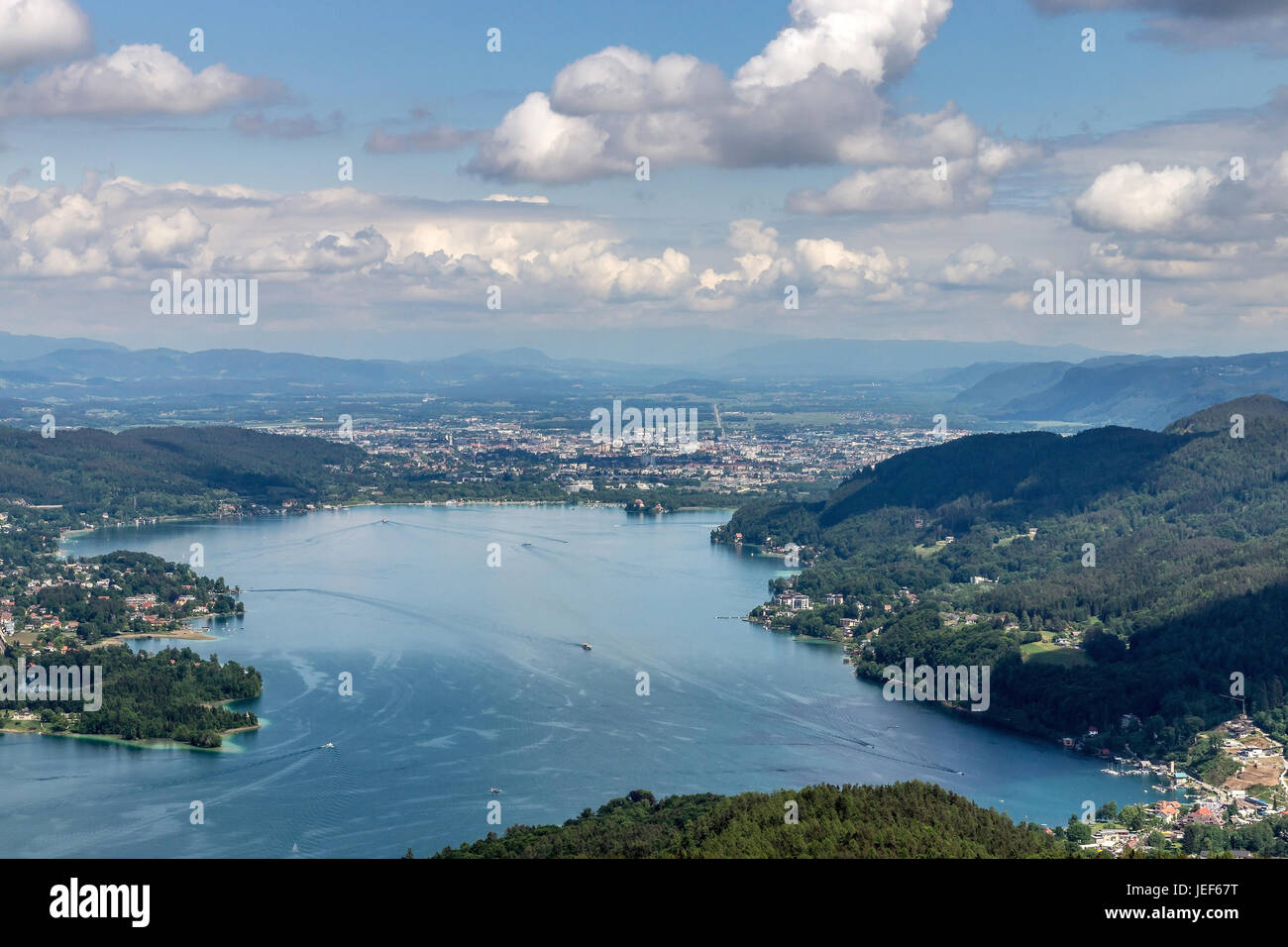 Klagenfurt from Kreuzberg, Carinthia, Austro-Hungary