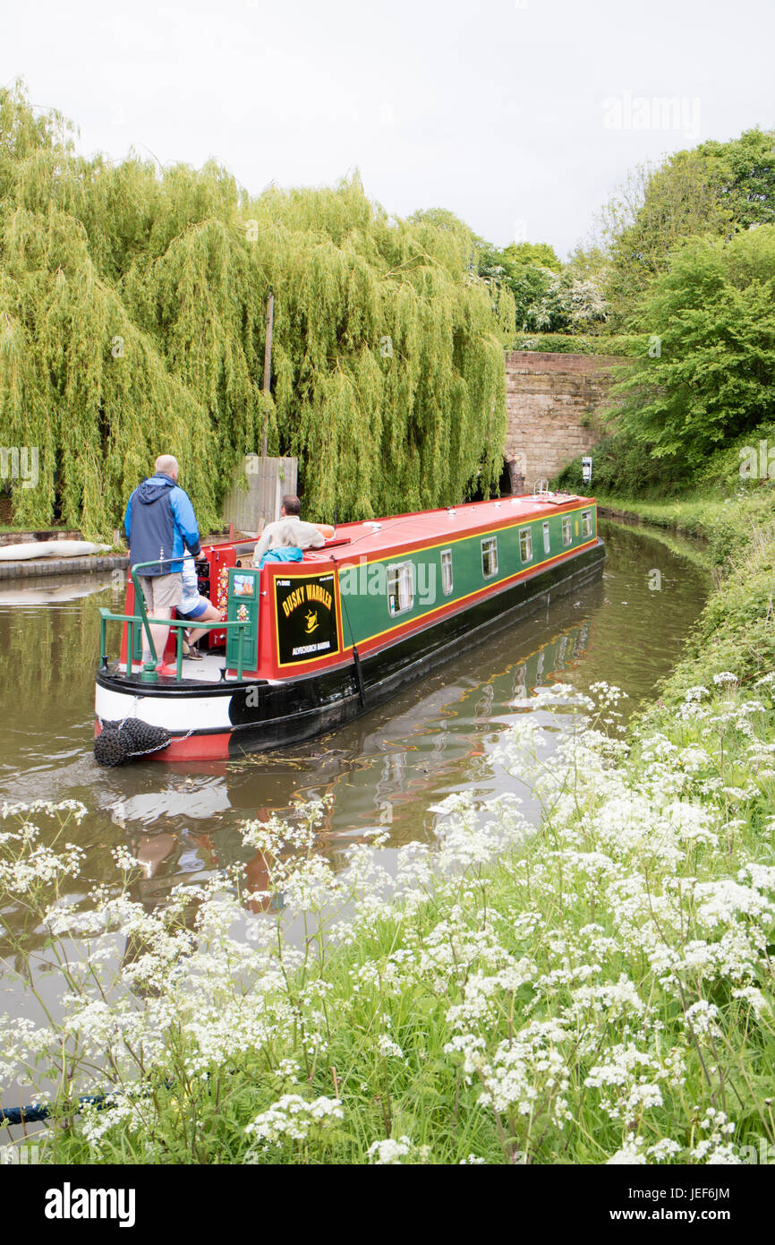 The Worcester and Birmingham Canal at Tardebigge, Worcestershire, England, UK Stock Photo