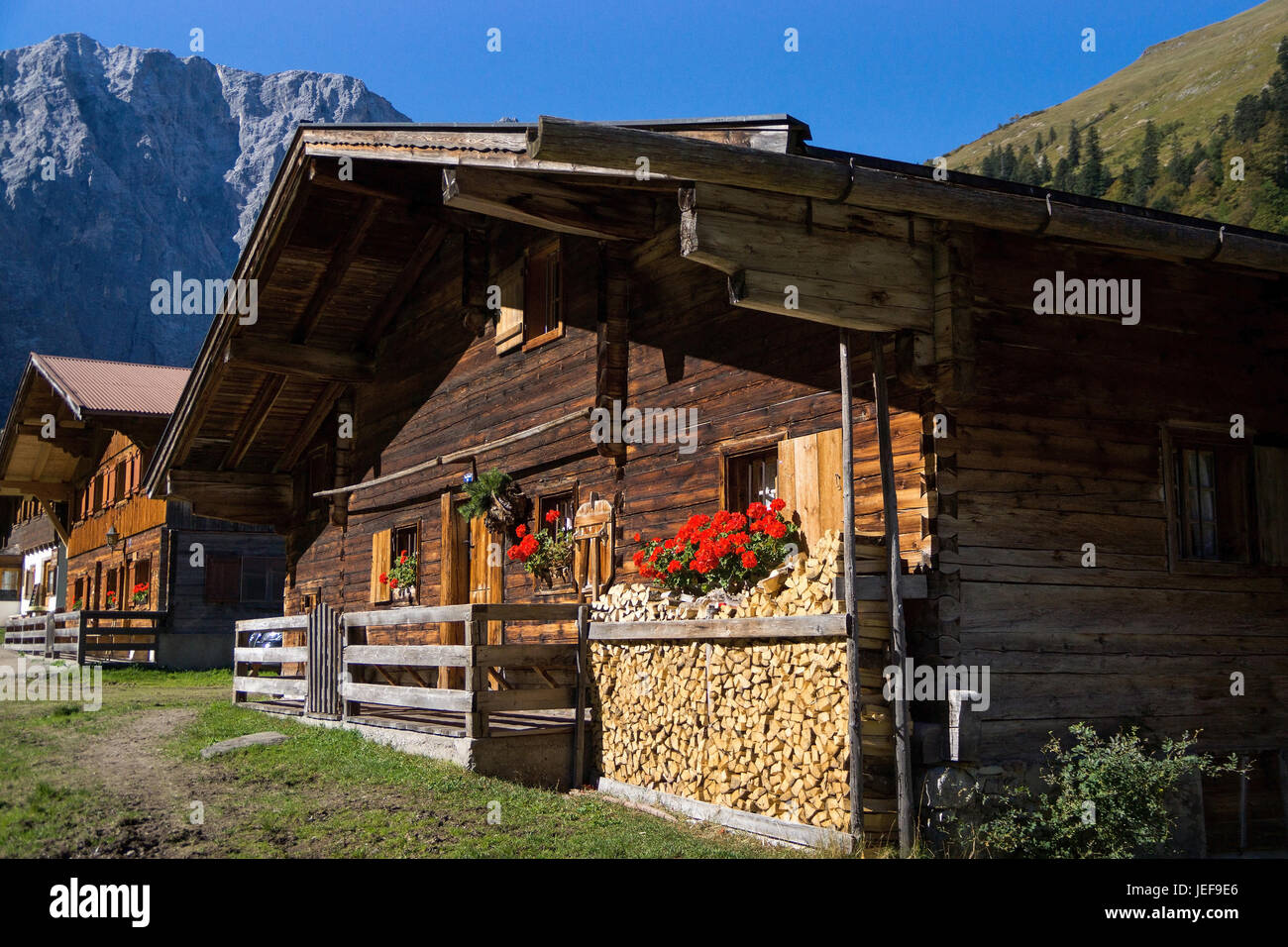 Tear Valley In Tyrol Austria Risstal In Tirol Oesterreich Stock
