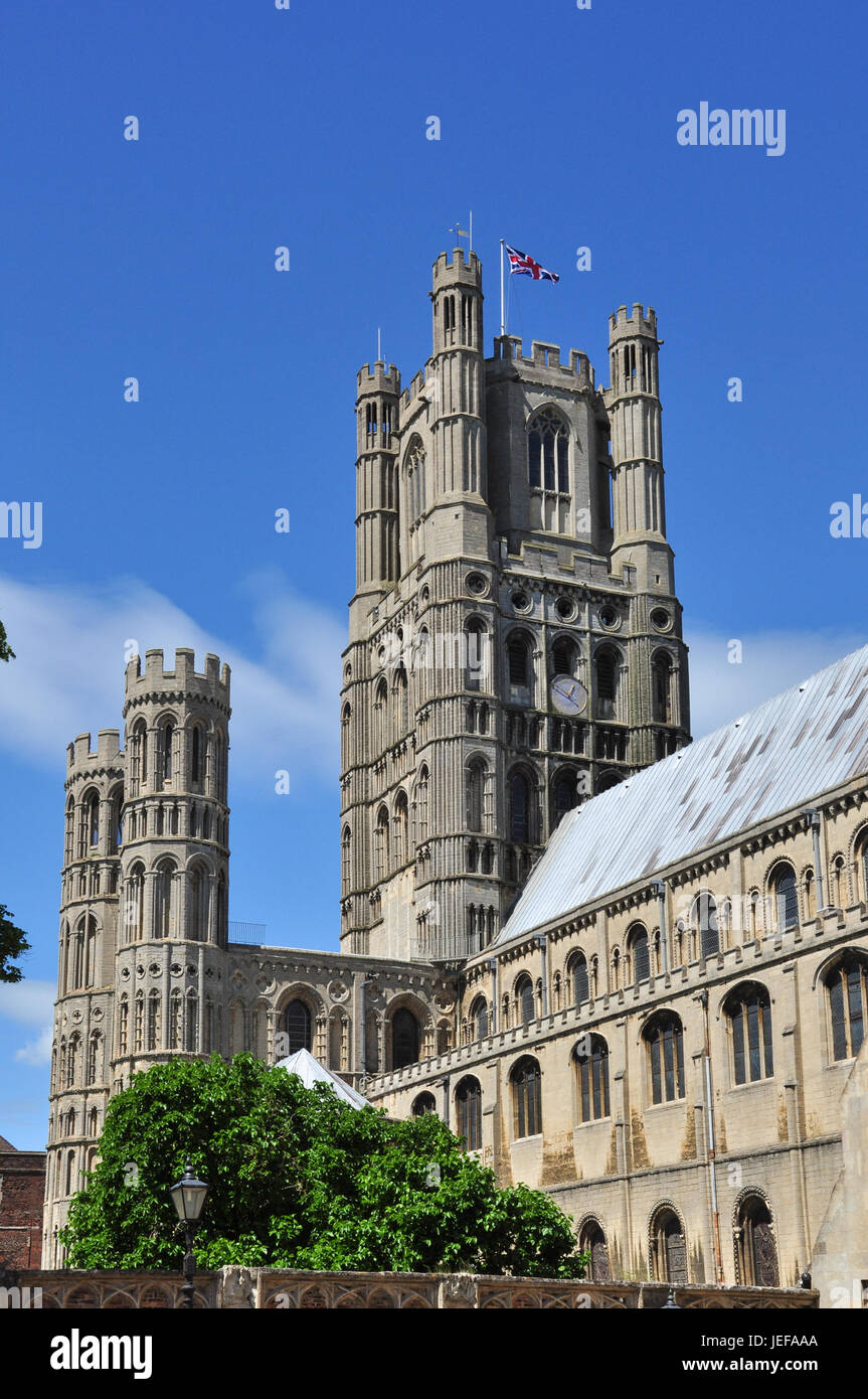 West Tower, Ely Cathedral, Cambridgeshire, England, UK Stock Photo
