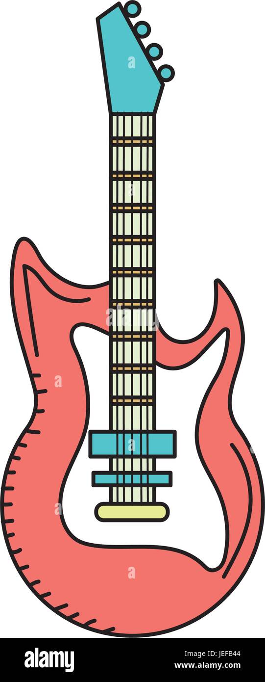 electric guitar musical instrument to play music Stock Vector Image ...