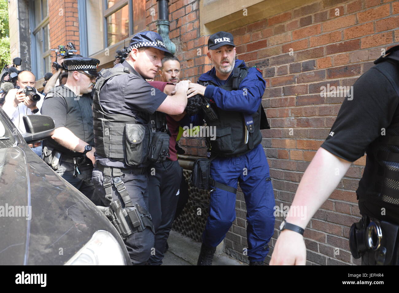 public granny A public order incident outside Granny House in Manchester where two men  are arrested Featuring: Atmosphere Where: Manchester, United Kingdom When:  24 May 2017 Credit: Euan Cherry/WENN.com Stock Photo - Alamy