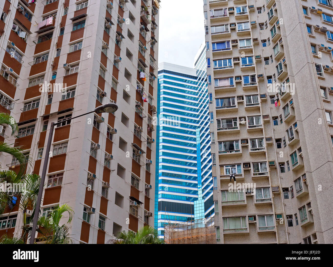 The crowded accommodation of Hong Kong Stock Photo