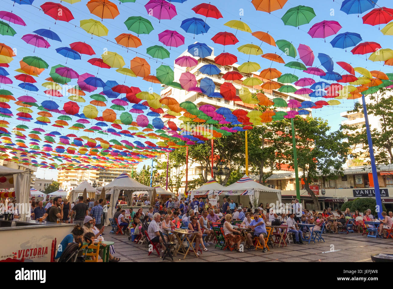 food Festival of different cultures, Torremolinos, Andalusia, Spain. Stock Photo