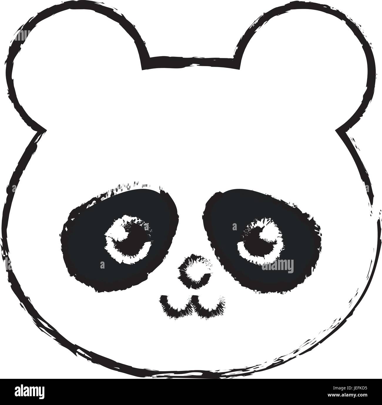 Stuffed animal panda icon vector illustration design draw Stock Vector  Image & Art - Alamy