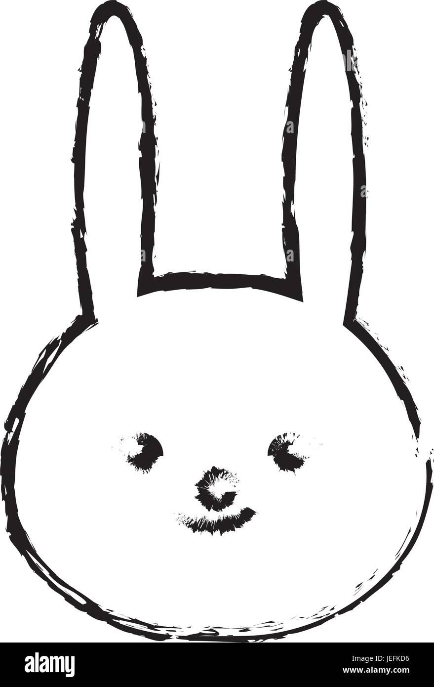 Stuffed animal rabbit icon vector illustration design draw Stock Vector ...