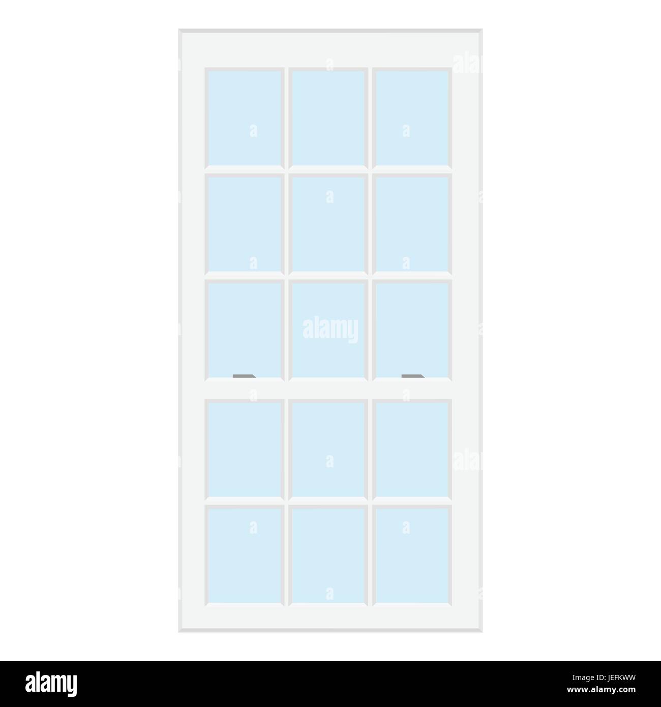 White window isolated on white background. Closed realistic vector ...