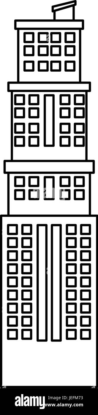 city building icon over white background vector illustration Stock ...