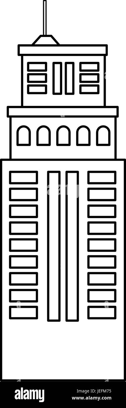 city building icon over white background vector illustration Stock ...