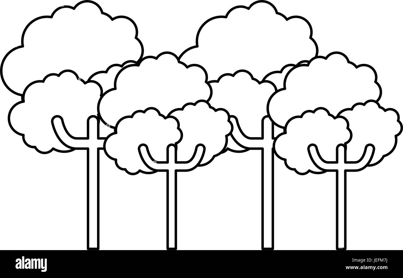 trees icon over white background vector illustration Stock Vector Image ...