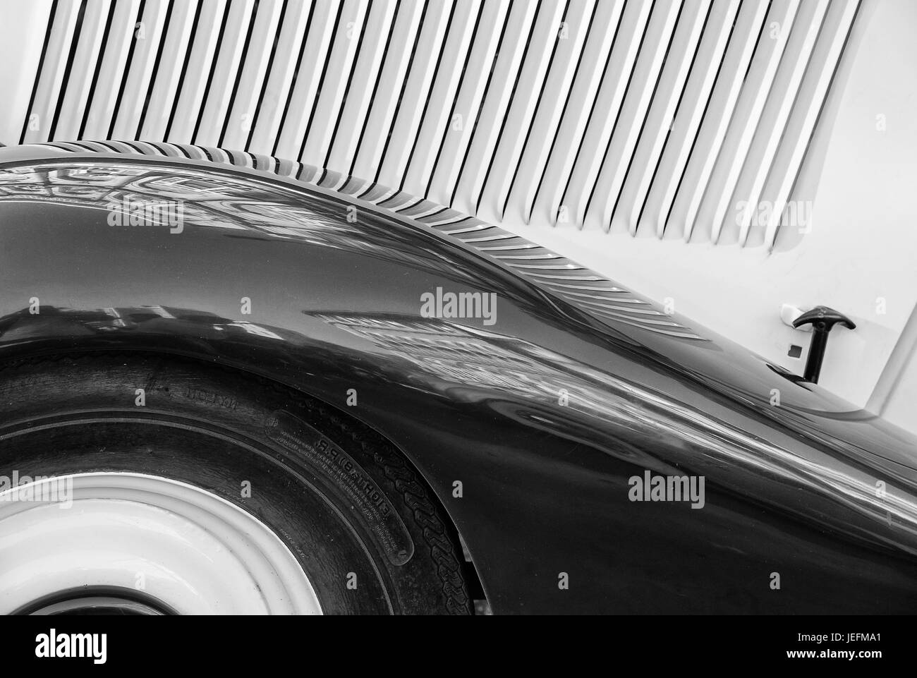Vintage car in show, MUMBAI Stock Photo