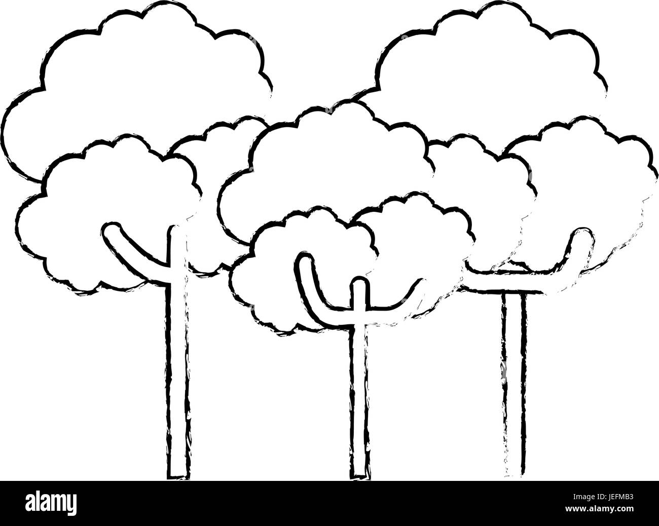 trees icon over white background vector illustration Stock Vector Image ...