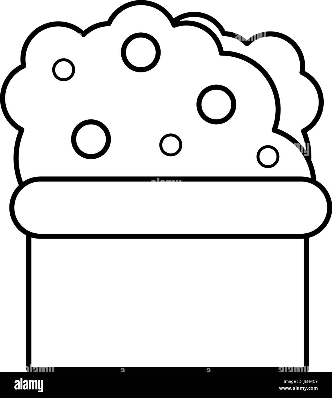 plant in a pot icon over white background vector illustration Stock ...