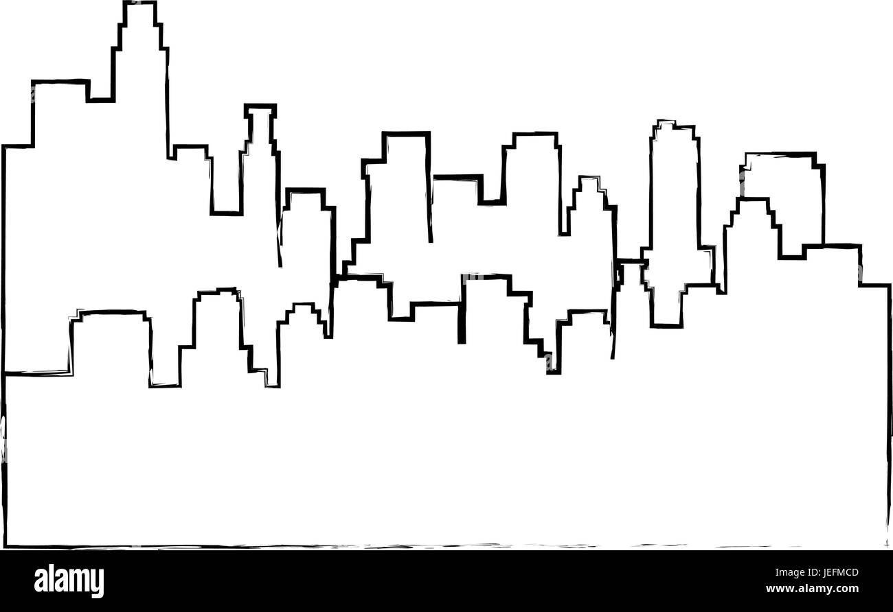 silhouette of urban city icon over white background vector illustration ...