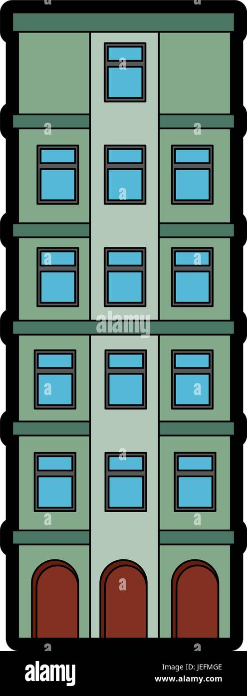 city building icon over white background vector illustration Stock ...