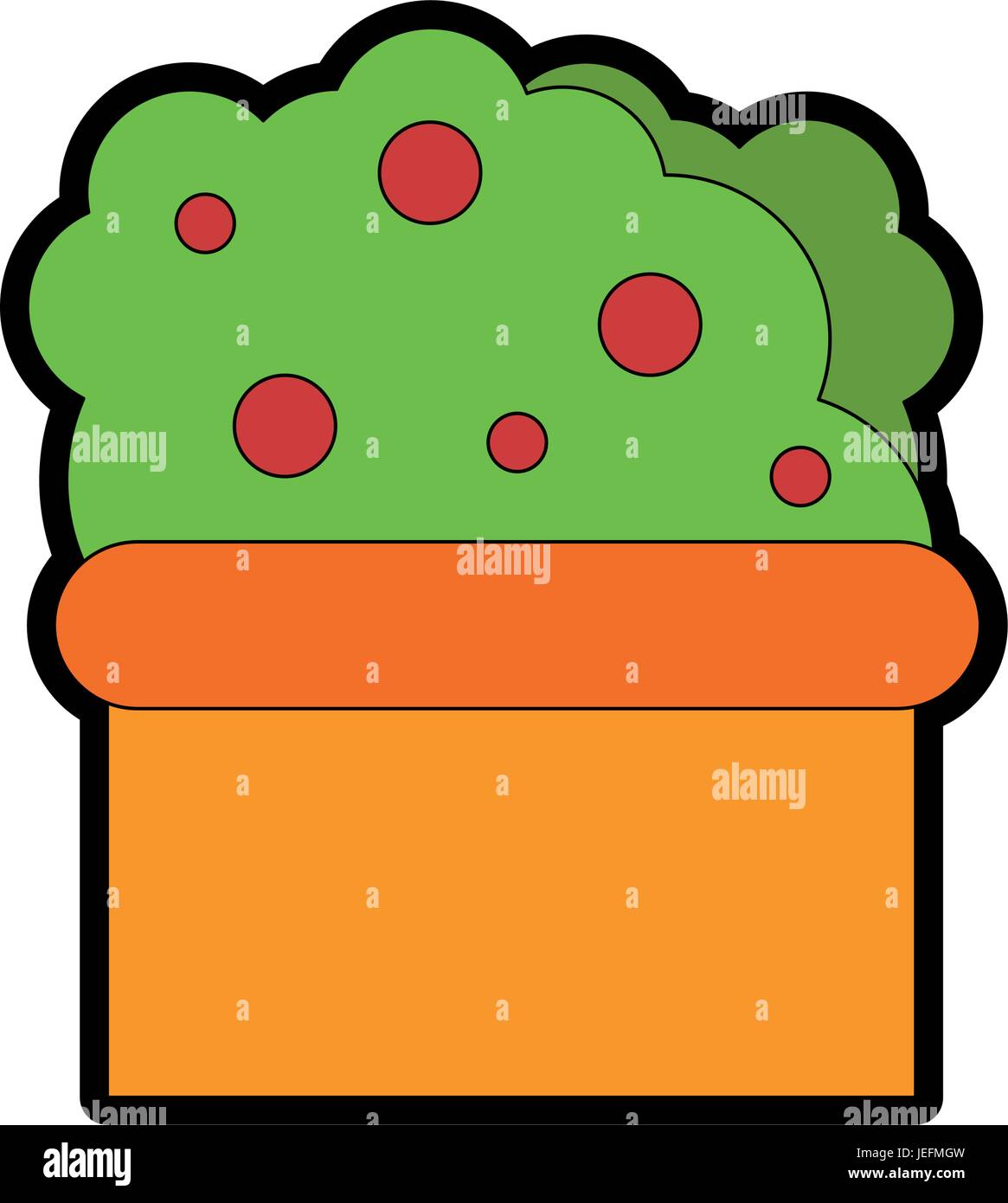 plant in a pot icon over white background colorful design vector ...