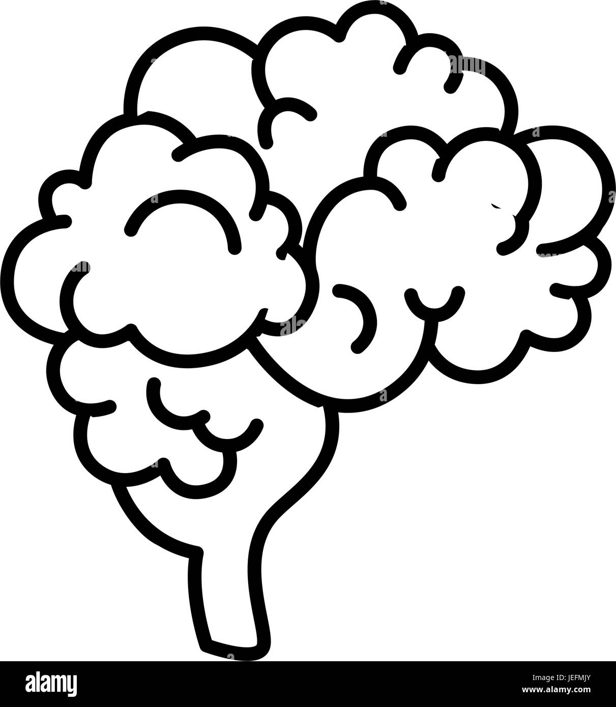 Brain icon over white background vector illustration Stock Vector Image ...
